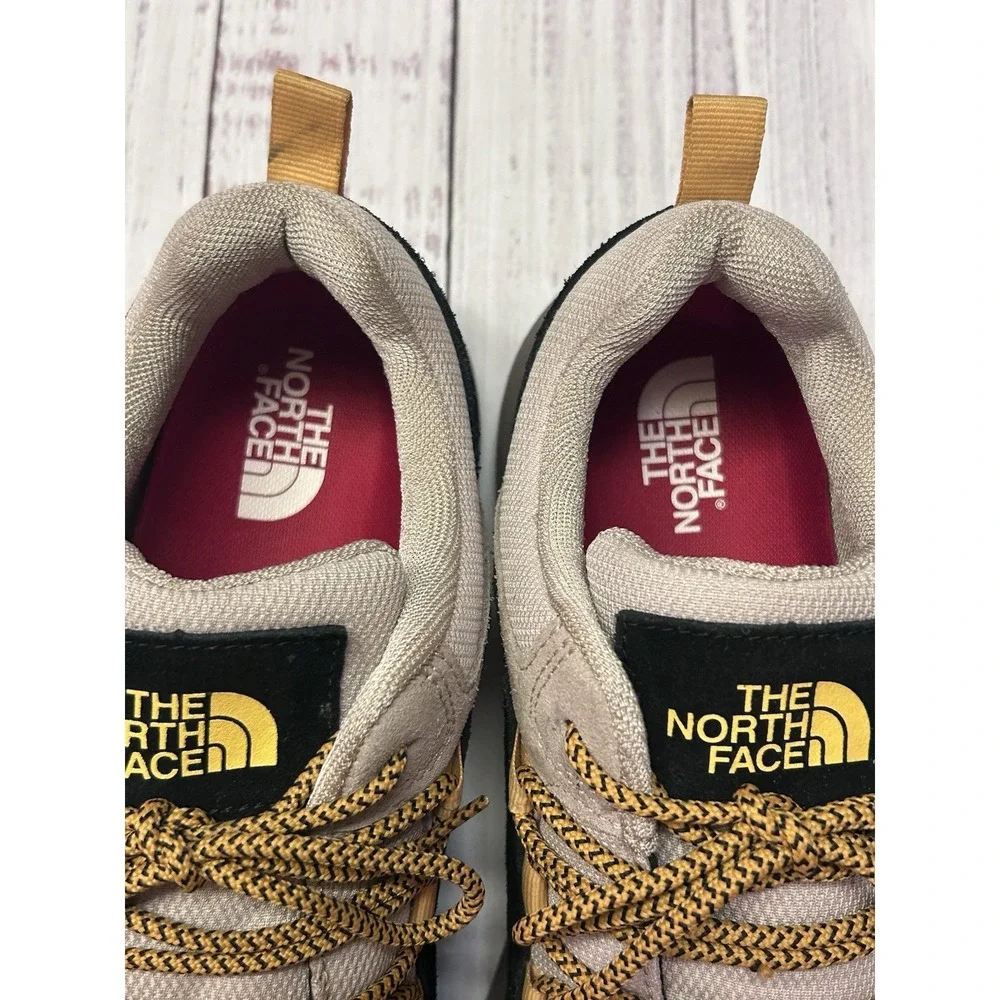 he North Face Mens 12 Vibram Trail Hiking Shoes Beige Black Outdoor Low
